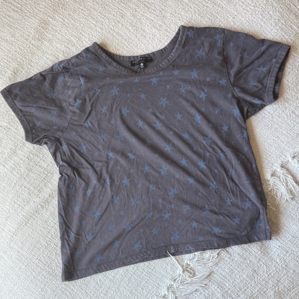 Gray Star Pattern T-Shirt